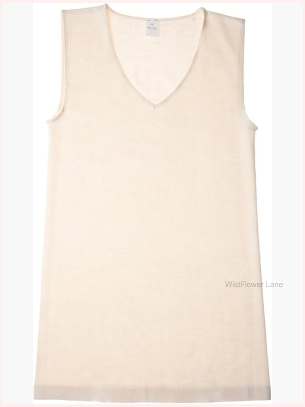 Organic Wool-Silk Sleeveless V-Neck Tank Top for Women